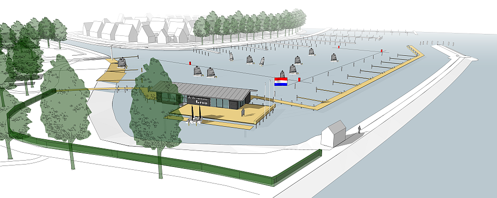 Vogelvlucht vanuit zuid