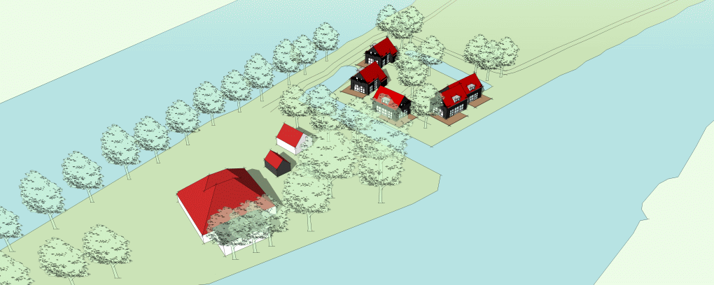 Overzicht vanuit zuid
