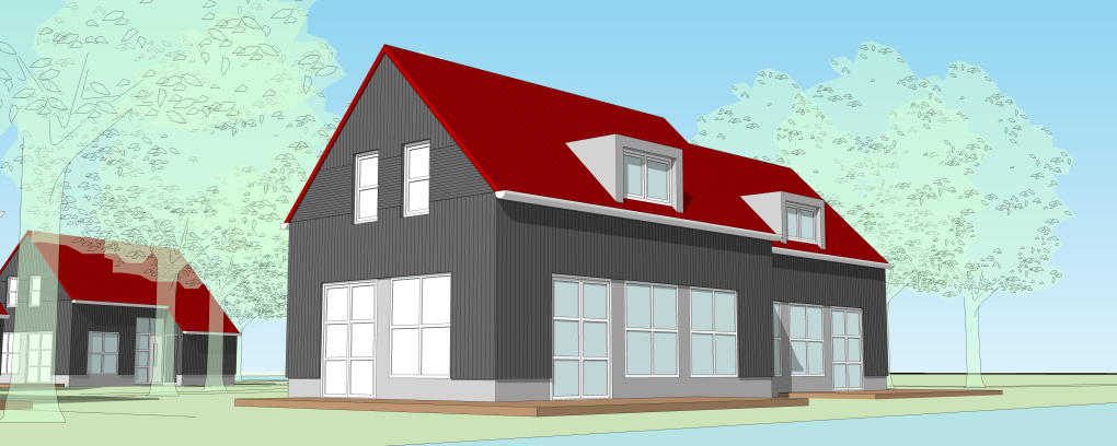 Impressie gekoppelde woningen