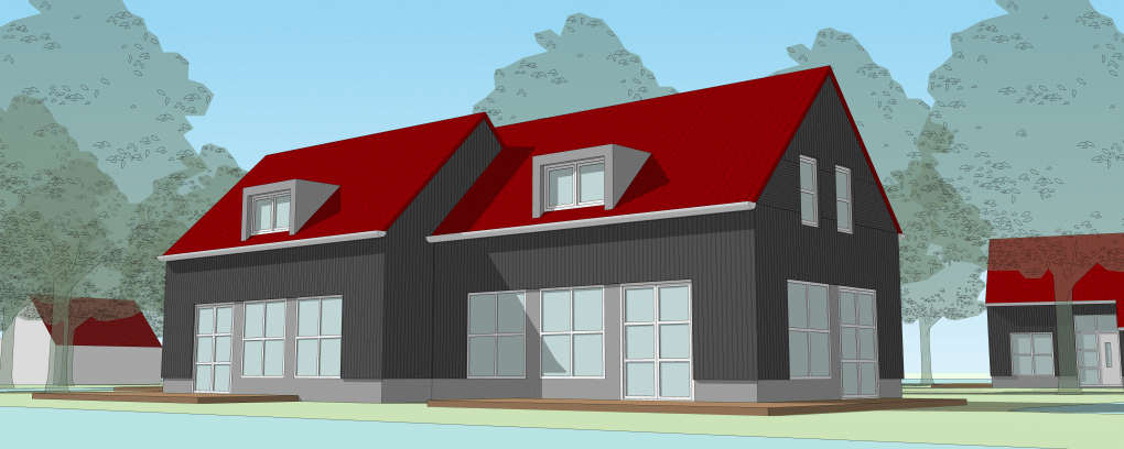Impressie gekoppelde woningen