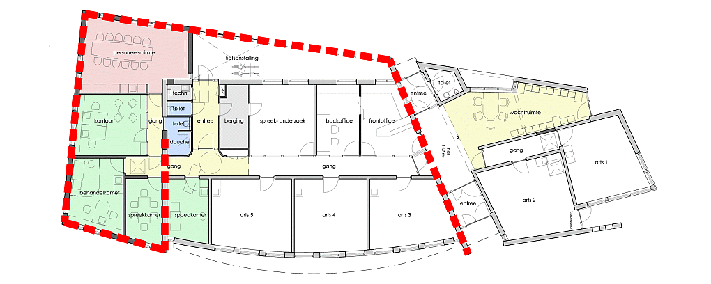Nieuw plattegrond en omsluitende muur