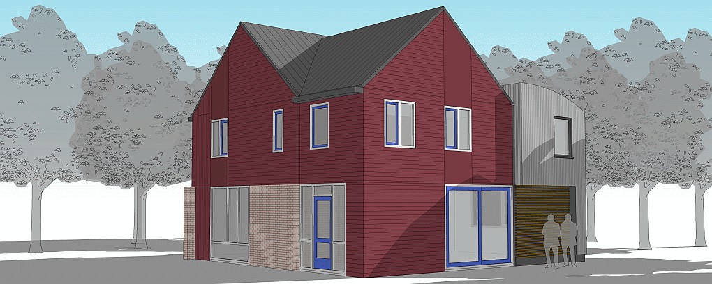 Impressie gewijzigde achtergevel links